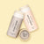 Everkind's his and hers deodorant set, featuring Ultra and Wildwoods natural deodorants in compostable paper packaging, laid flat on a soft yellow background.
