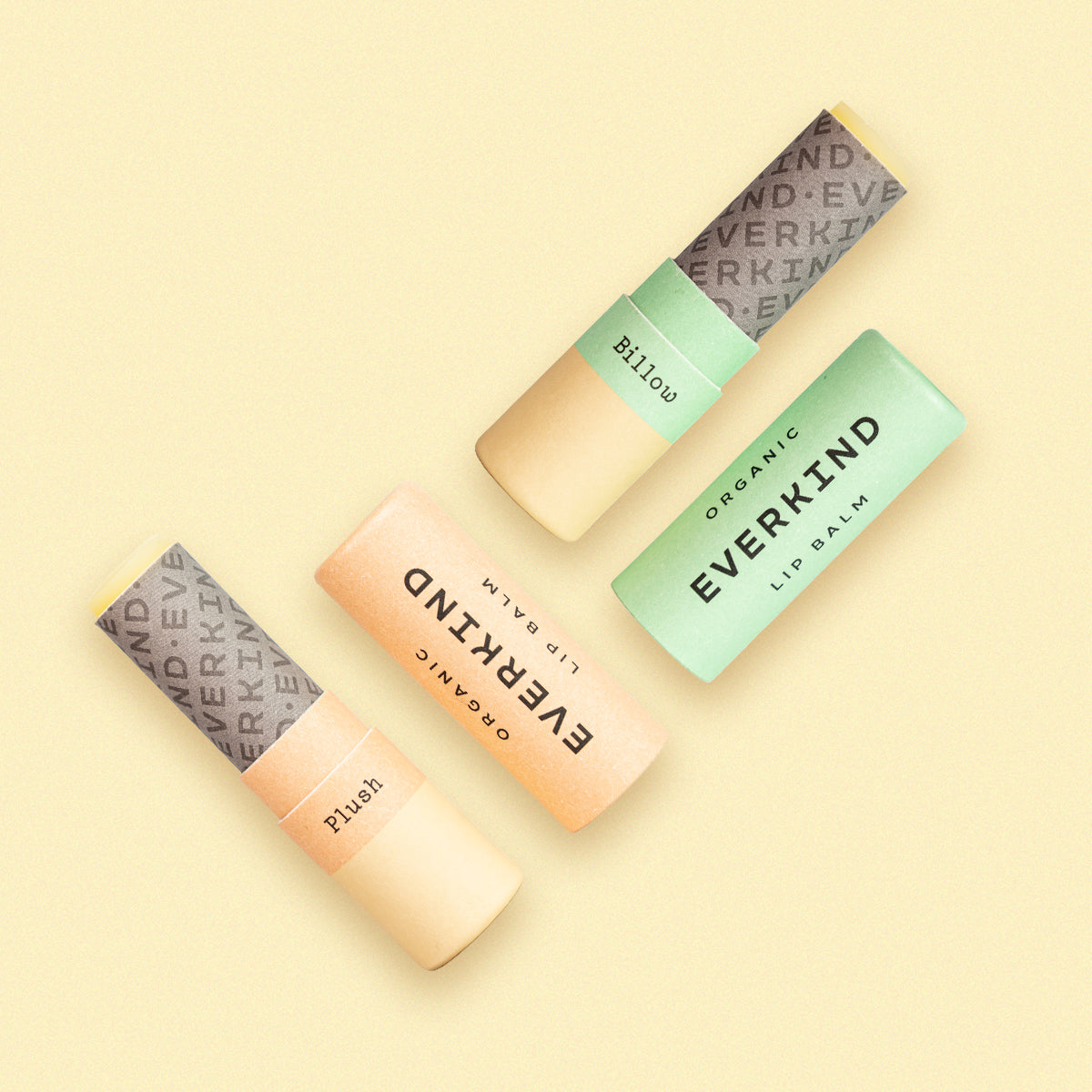 Everkind natural lip balm bundle. Certified organic and zero waste.Care for your lips nature's way.